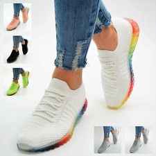 Damen Schuhe Sneaker Weiss Schwarz Grün Rosa Turn Sportschuhe Ballerina Freizeit