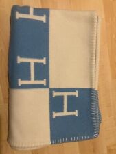 Neue Hermès Babydecke Avalon Genièvre / Blanc