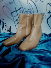 "PERTTI PALMROTH" STIEFELETTEN 38 DESIGNER CAMEL FINNLAND 100%ECHTES LEDER...