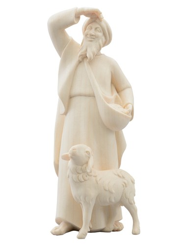 Holz krippenfigur hirt - holz,