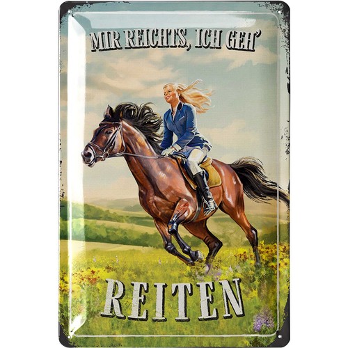 Retro blechschild pferde - retro,