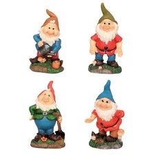 4 Stück schöne Gartenzwerge