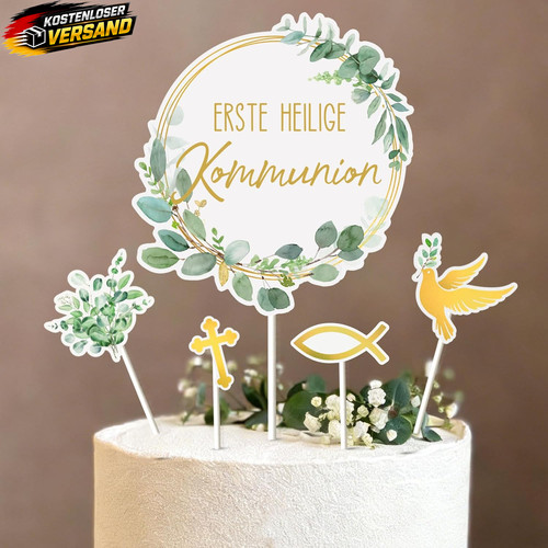 Kommunion tortendeko set - kommunion,