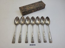 7x Esslöffel Metall Silber