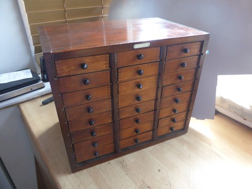 Mid century uhrmacherschrank - century,