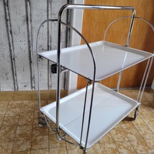 Dinett WEIẞ Bremshey / weißer Servierwagen  70er 