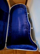 Tuba Koffer Hartschalenkoffer Vintage Musik City Steinbrecher blau Samt Innen