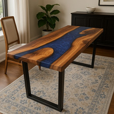 Blue Epoxy Table Top | Custom