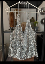 Pailletten Glitzer Top