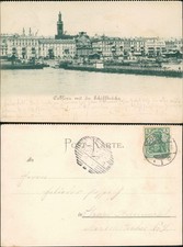 Ansichtskarte Koblenz mit der Schiffbrücke, 1902