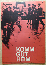 Plakat Berufsgenossenschaft Komm gut heim Verkehr Unfallverh. 59x42 wohl um 1970