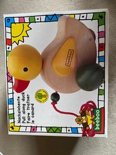 BEEBOO Nachzieh-Ente aus lackiertem Holz Holzspielzeug Nachziehtier s. Photos