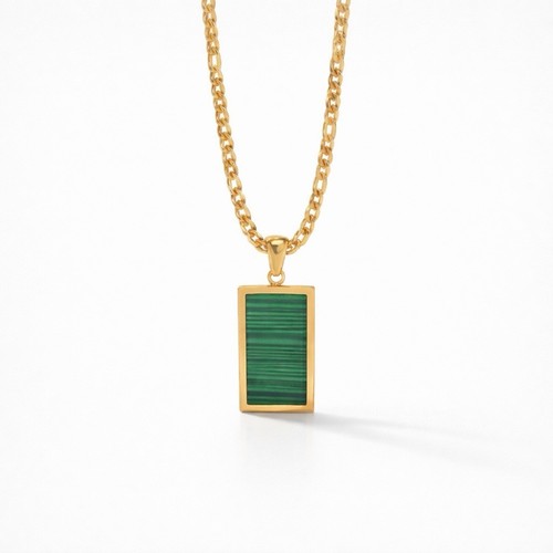 Malachit halskette gold - malachit, damen