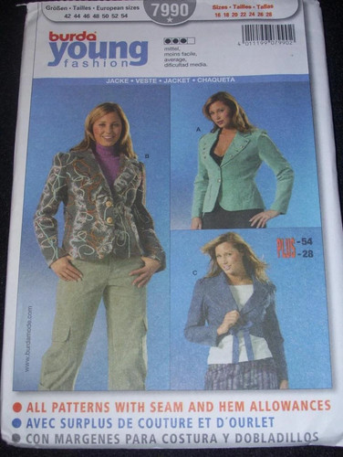 Schnittmuster burda 7990 - burda,