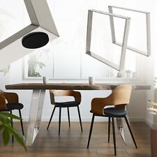 B-Ware 2x Tischkufen 80 Grad Tischbeine Tischgestell Tischfüße Edelstahl 75x72cm