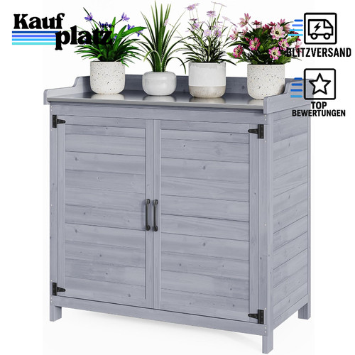 Pflanztisch gartenschrank grau - pflanztisch,