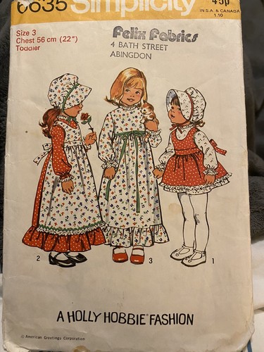 Simplicity 6635 holly hobbie - simplicity,