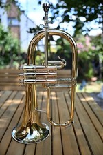 Bb Flügelhorn KROMAT  19062 G, Monelventile, Ausgleichszug am 3. Vent., Goldmess