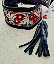 Halsband + Quaste ECHT LEDER