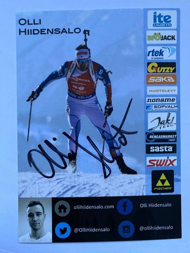 Orig autogrammkarte biathlon - orig.,