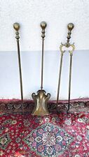 Hochwertige Antik Messing Kaminbesteck 3 Teilig