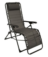 Relaxsessel Relaxliege Liegesessel Gartenliegestuhl Stuhl NIZZA stufenlos grau