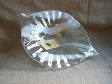 Glas Blatt Schale Korbgeflecht