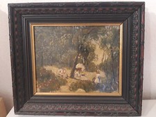 Ölgemälde 30x24cm im Holzrahmen (43x37 cm) Impressionismus, signiert