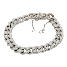 Panzer Armband 750 Weißgold NP ca 6700€ Länge 20 cm Schmuck A01.3395