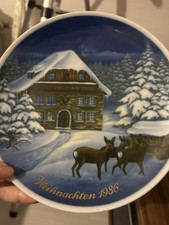 Weihnachtsteller 1986 Haus in