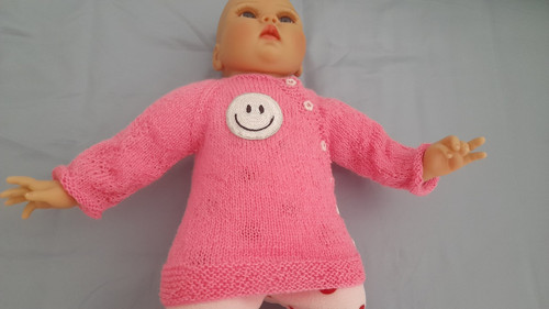 Rosafarbene babyjacke selbst - rosafarbene,