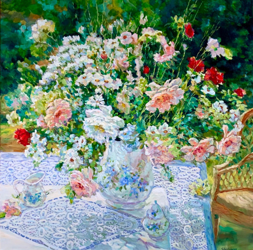 Oil painting landscape - painting.,