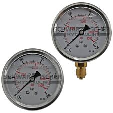 Manometer Hydraulik Ø 63mm 1/4“ Glycerin   -1 – 1000 Bar Messuhr
