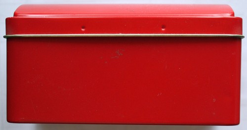 Kleine rote blechdose - blechdose, mit