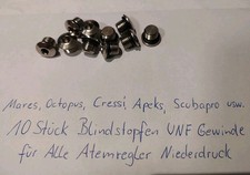 10 Blindstopfen für Tauchsport Atemregler, Mares,Cressi,Octopus usw. Neu!