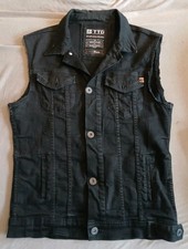 Jeansweste Schwarz Kutte