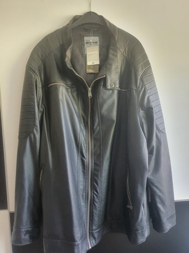 Schwarze kunstleder jacke - kunstleder,