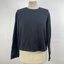 H&M Damen Jersey Top schwarz