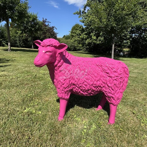 Schaf pink lack kopf - pink, cm