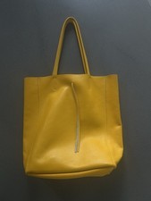 Tasche Shopper Leder Gelb Neu