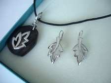 Pierre Lang SET 4-tlg. Ohrringe  Anhänger Kette RH  silber