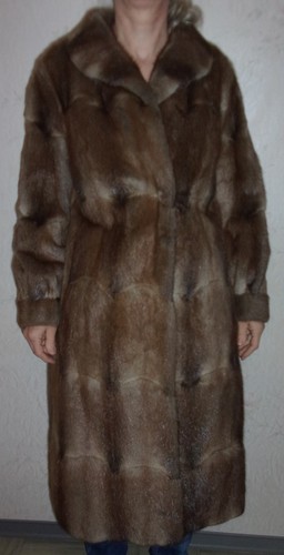Langer original pelzmantel - langer,