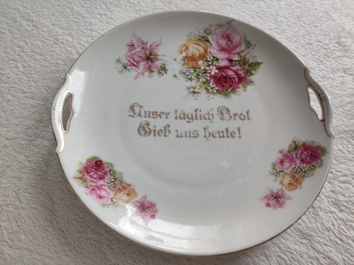 Kuchenteller mit rosenmotiv - kuchenteller,