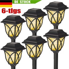 6X LED Solar Laterne Gartenleuchte Gartenlampe Solarleuchte Solarlampe Terrasse