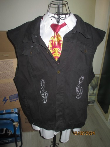 Schwarze jeansweste 4 - jeansweste, (kutte)