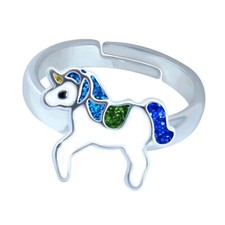 Kinder Ring Einhorn Pferd 925