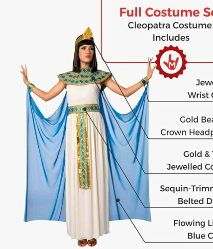 Cleopatra kostüm set damen - cleopatra,