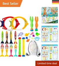 Vielfältiges Tauchspielzeug-Set mit Tragetasche – Sicherer Wasserspaß für Kids