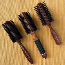 3x Rundbürste Natur-Holz