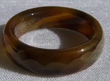 Achat-Ring, braun - ocker